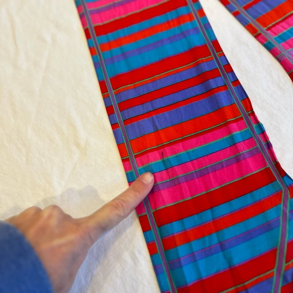 Vintage Liz Striped Scarf